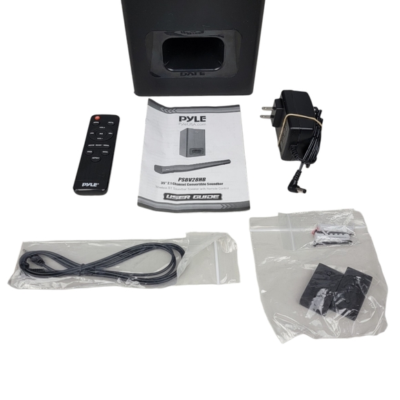 Pyle 35" 2.1 Channel Convertible Soundbar Wirless BT Soundbar Speaker w Remote - Picture 2 of 16